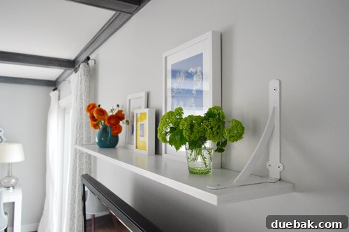 Elevate Your Entertainment Install a Shelf Above Your TV 9 Painted white shelf and brackets
