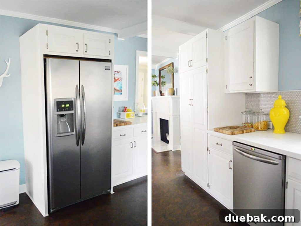 Transform Your Cabinets with Elegant Crown Molding 3 Side By Side of White Kitchen Cabinets Without Any Crown Molding On The Uppers