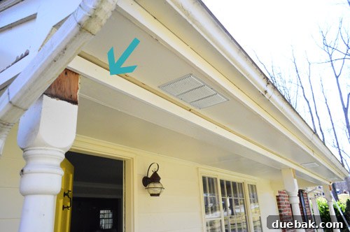 Refreshing Your Porch: Taking Down Scalloped Trim and Repairing Columns 9 Installation of the new 1x3 inch pre-primed pine board as the straight header, replacing the curved scallop.