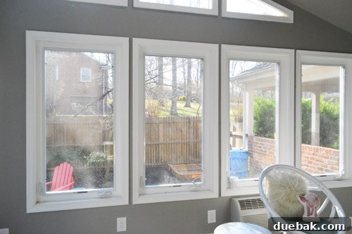 Close-up of bamboo blinds providing privacy in a sunroom