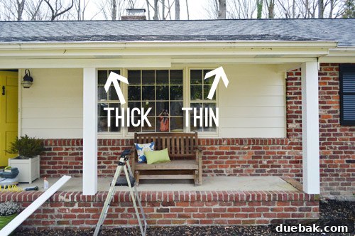 Transforming Curved Porch Columns with a Boxed Design 4 Adding a thicker header board to the porch columns for improved aesthetics