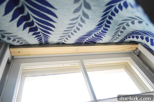 Stapling fabric to wood for the window shade