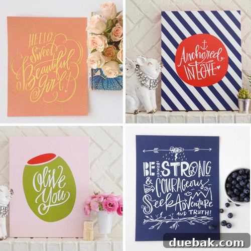 Ultimate Party Freebie 3 Inspirational and beautiful art prints from Lindsay Letters.
