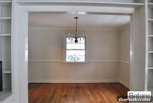 Custom built-in double desk in home office
