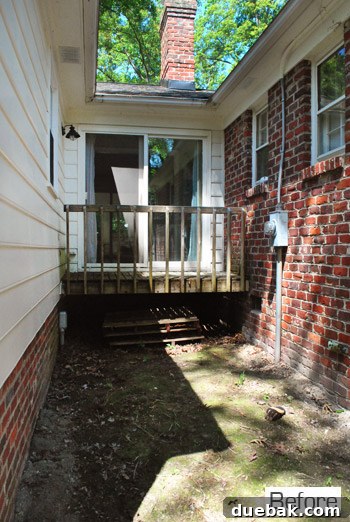 Finished deck railing and steps