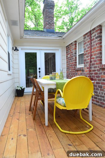 Deck entrance with new French door