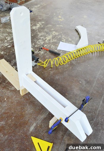 Assembling a decorative carport pergola brace