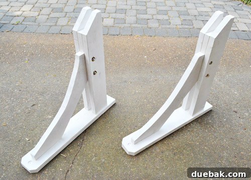 Completed brace assembly ready for painting