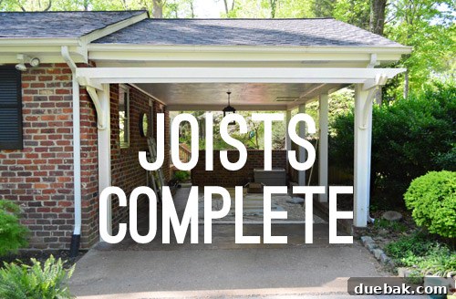 Securing pergola joists to braces with screws