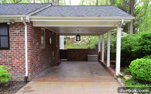 Carport before adding the new support column