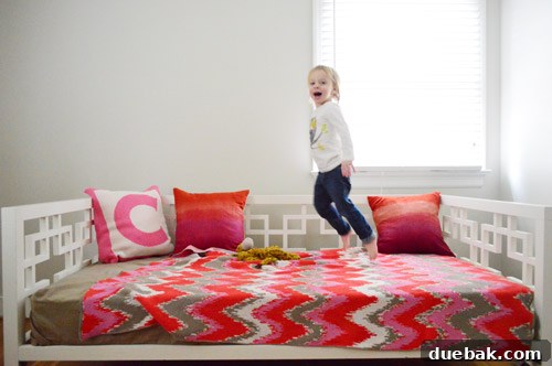 Clara jumping for joy, symbolizing the excitement and energy for the new home and adventures