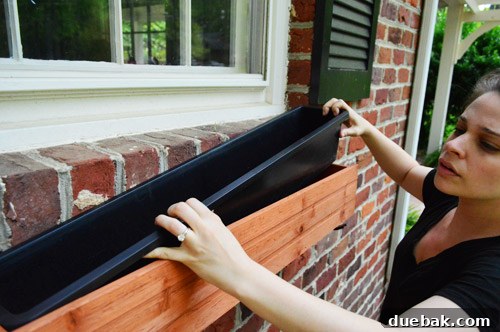 Preparing plastic liner with drainage holes