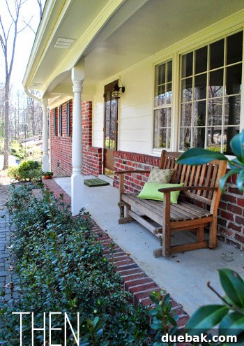 Outdoor Living Reimagined 10 Before: Plain front porch lacking distinctive character.