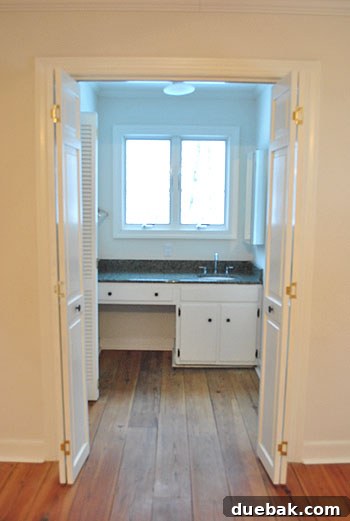Closing the Chapter on Our Second Home 18 Before photo of the sink nook in the bedroom area