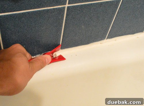 Ditch Your Outdated Sliding Shower Door 13 Tools for caulk removal: box cutter and plastic tool