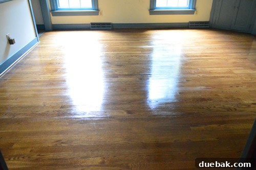 Beautifully polished dining room floor
