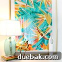 Fresh Space, Happy Place 5 Cozamia Birds of Paradise print in a elegant gold frame