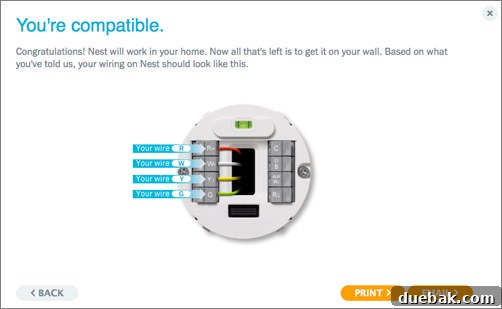 Personalized wiring guide from Nest