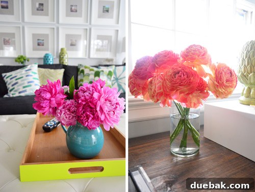 The HGTV Effect 18 Sherry admiring fresh flowers in her home