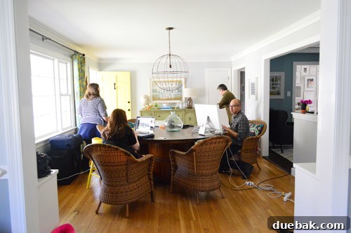 The HGTV Effect 4 HGTV Magazine crew setting up a shot in a dining room