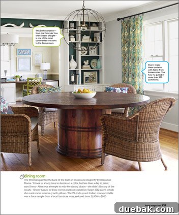 The HGTV Effect 5 Dining room styled with fewer chairs to show off pedestal