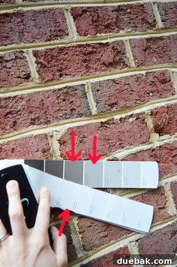 Paint swatches being considered for exterior house colors
