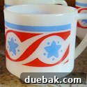 Ruby Lane - Federal Glass Flag Mugs