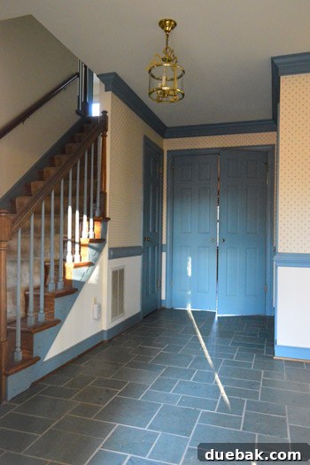 Hand-Painting Trim for a Professional Finish 10 Before shot of foyer from another angle