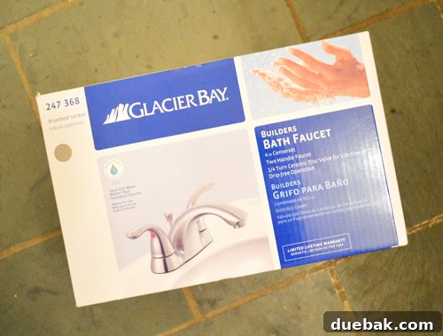 DIY Bathroom Faucet Replacement 5 Affordable brushed nickel faucet purchased from Home Depot