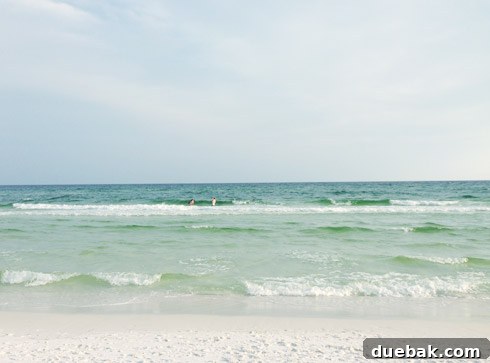 Stunning natural landscape of the ocean and sky in Destin, highlighting clear blue water
