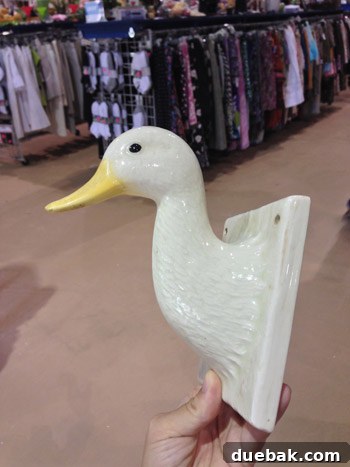 Unearthing Thrift Store Gems 15 Ceramic duck figurine for home decor