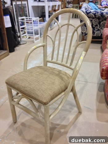 Unearthing Thrift Store Gems 6 Four 'oatmeal' colored dining chairs, ripe for painting and reupholstering