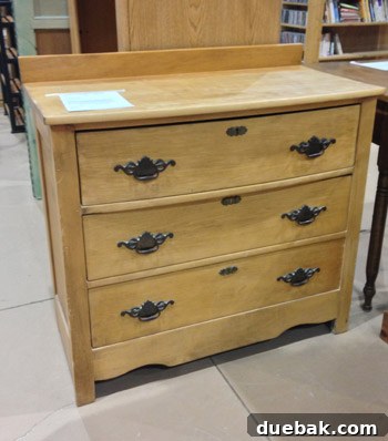 Unearthing Thrift Store Gems 5 Solid wood three-drawer dresser, perfect for a decorative paint or stain project