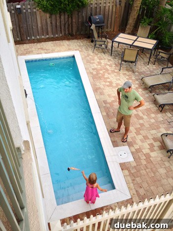 Small private pool at a Destin vacation rental, ideal for families