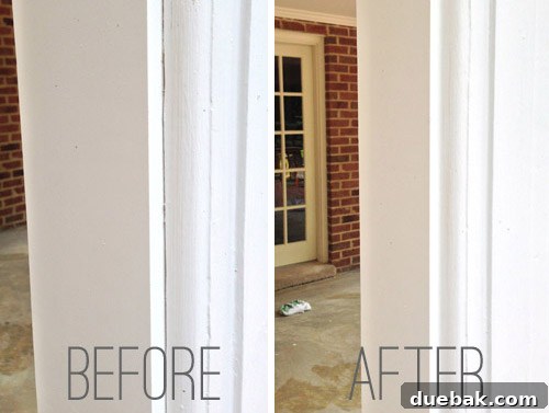 Caulking complete around the newly installed sunroom trim, showing a finished look