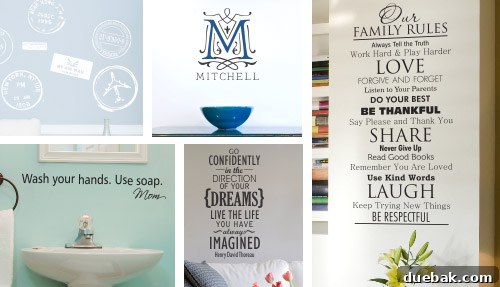 Fab Freebie: Go Ahead, Quote Us 2 Elegant wall decal decor showing a stylized quote