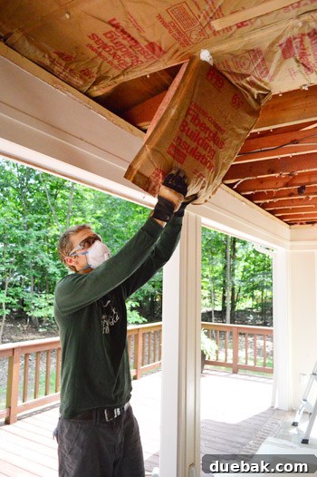 Demolishing Your Old Ceiling: A DIY Guide 10 Removing insulation from the ceiling