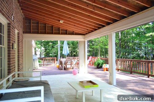 Readying Your Vaulted Ceiling for a Wood Plank Finish 2 Sunroom ceiling before renovation showing low ceiling structure