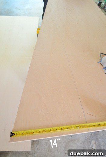 Readying Your Vaulted Ceiling for a Wood Plank Finish 11 Marking the second plywood piece from the scrap