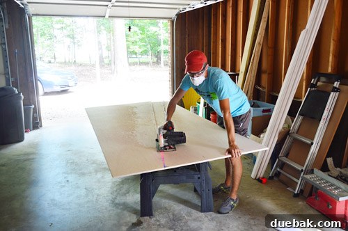 Readying Your Vaulted Ceiling for a Wood Plank Finish 17 Working on the second side of the sunroom ceiling