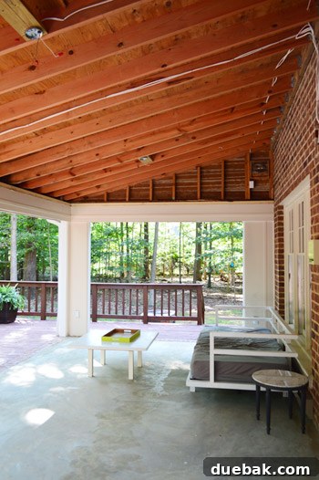 Readying Your Vaulted Ceiling for a Wood Plank Finish 6 Sunroom ceiling with new electrical wiring and cleared space