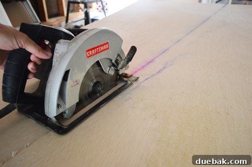 Readying Your Vaulted Ceiling for a Wood Plank Finish 10 Cutting plywood with a circular saw