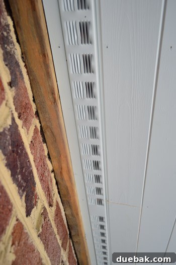 Installing final ceiling planks