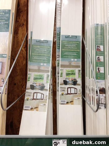 Vinyl beadboard ceiling planks