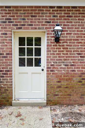 Newly installed large black lantern on back door entrance
