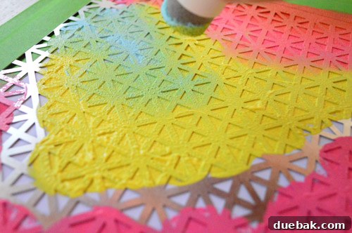 Blending colors on the stencil