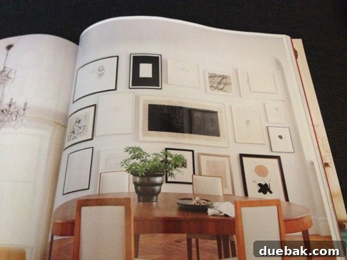 Uncovering Lead Contamination 2 Inspirational image from Domino magazine showing a gallery wall with mixed black and white frames.