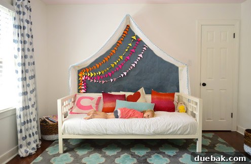 Final Photoshop mockup summary, showing all wall decor ideas for Clara's room side by side.