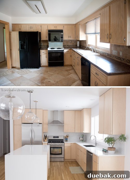 Golden Glow: A Contemporary Blonde Wood Kitchen 4 Karin and Jeff's renovated all-wood kitchen in Minneapolis, featuring modern design and natural light