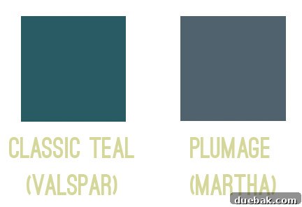 Color Confidence: Your Guide to Perfect Paint Choices 3 Side-by-side swatch comparison of a bold teal and a grayed-out teal